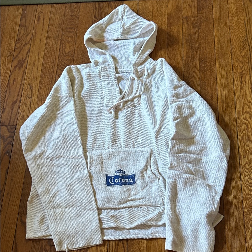 Corona Cream Hooded Pullover- Vintage 90’s